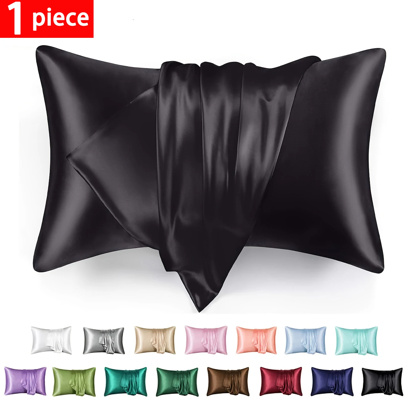 1pc Satin Pillowcase Breathable Soft Envelope Closure Satin Pillow Cases Solid Color Bedding Accessories Smooth Pillow Covers
1pc Satin Pillowcase Breathable Soft Envelope Closure Satin Pillow Cases Solid Color Bedding Accessories Smooth Pillow Covers