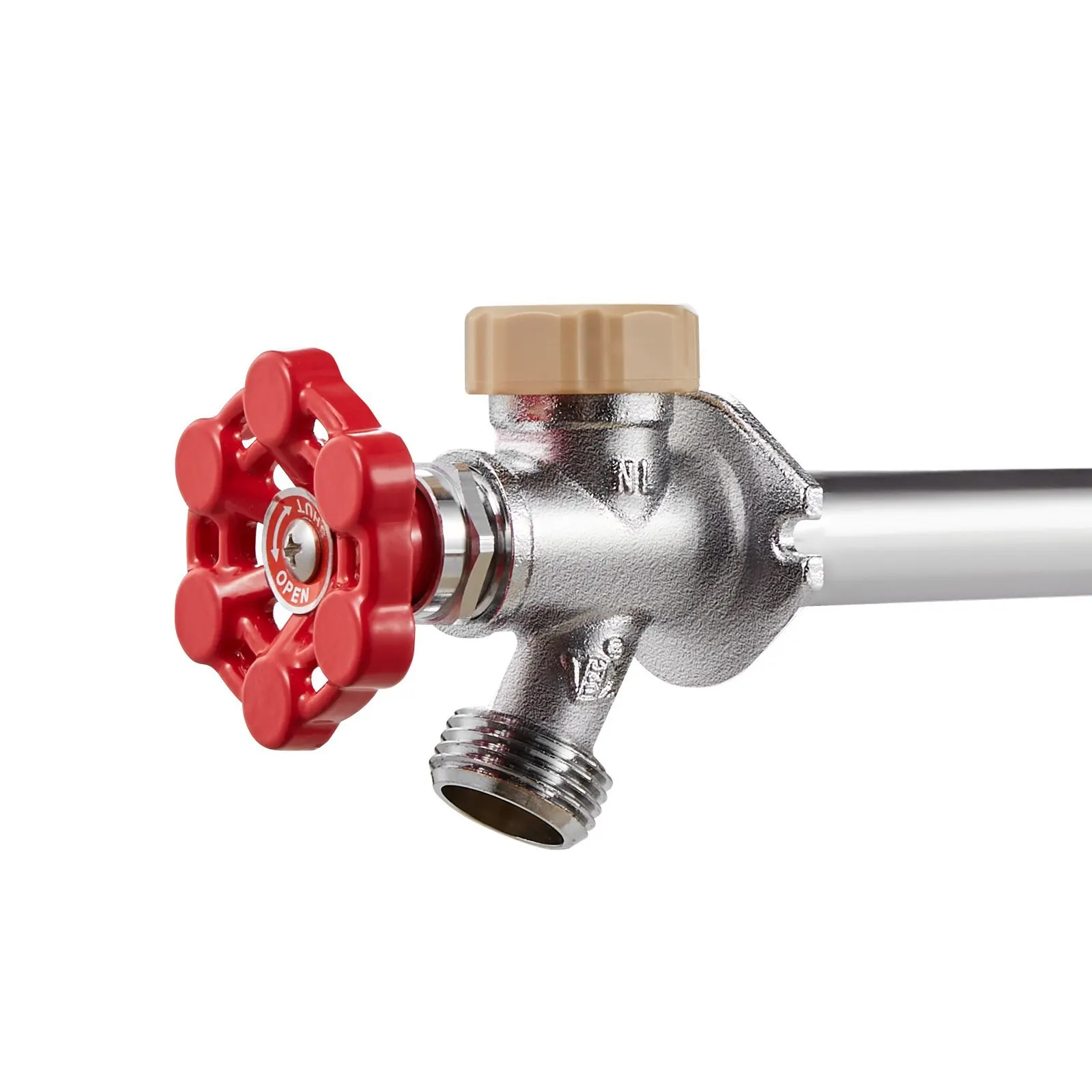Anti-Siphon Frost-Proof Sillcock, 12" Freeze Proof Outdoor Faucet Bib with Backflow Preventer, 1/2" Push-to-Fit Connector X 3
Anti-Siphon Frost-Proof Sillcock, 12" Freeze Proof Outdoor Faucet Bib with Backflow Preventer, 1/2" Push-to-Fit Connector X 3