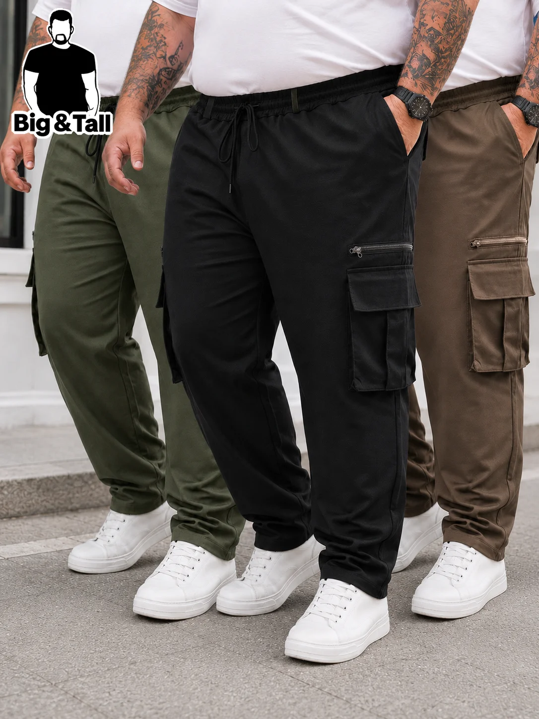 Large Size Men's Casual Street Style Work Pants Set Pure Color Fabric Drawstring Waist for Daily Wear And Outdoor
Large Size Men's Casual Street Style Work Pants Set Pure Color Fabric Drawstring Waist for Daily Wear And Outdoor