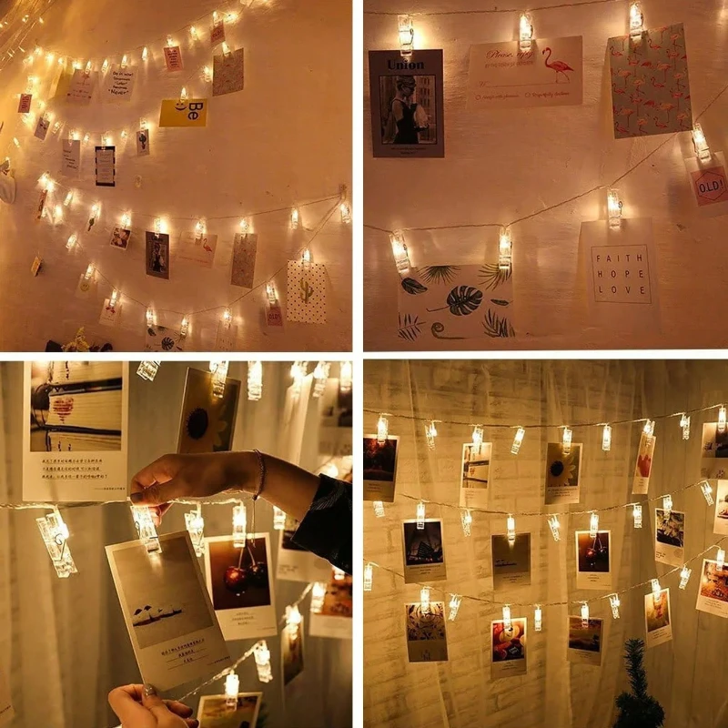 LED Photo Clip Fairy String Lights Transparent Clips Wall Hanging Lights Picture Card Decor for Wedding Birthday Party
LED Photo Clip Fairy String Lights Transparent Clips Wall Hanging Lights Picture Card Decor for Wedding Birthday Party