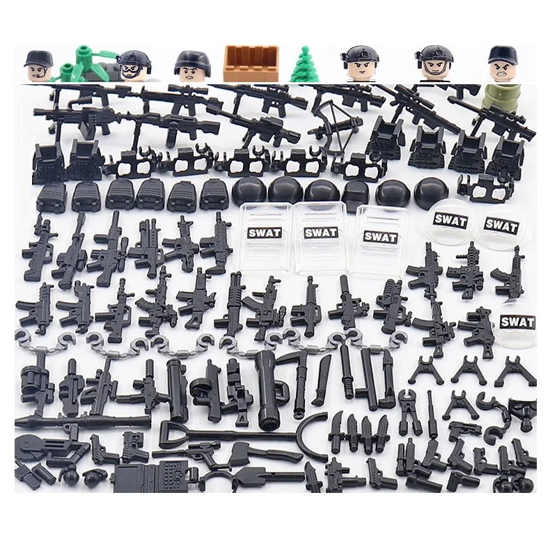 Мини-фигурки MOC в стиле милитари, спецназ, оружие, армия, тактические солдаты, строительные блоки, аксессуары, детские игрушки, подарок
Мини-фигурки MOC в стиле милитари, спецназ, оружие, армия, тактические солдаты, строительные блоки, аксессуары, детские игрушки, подарок