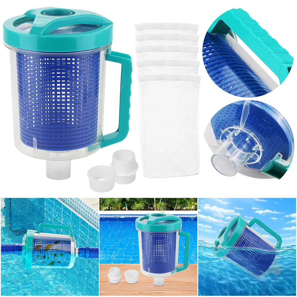 Inline Pool Leaf Canister Leaf Trap with 5 Skimmer Socks Pool Vacuum Filter Pool Leaf Collector for W26705 Pentair R211084
Inline Pool Leaf Canister Leaf Trap with 5 Skimmer Socks Pool Vacuum Filter Pool Leaf Collector for W26705 Pentair R211084