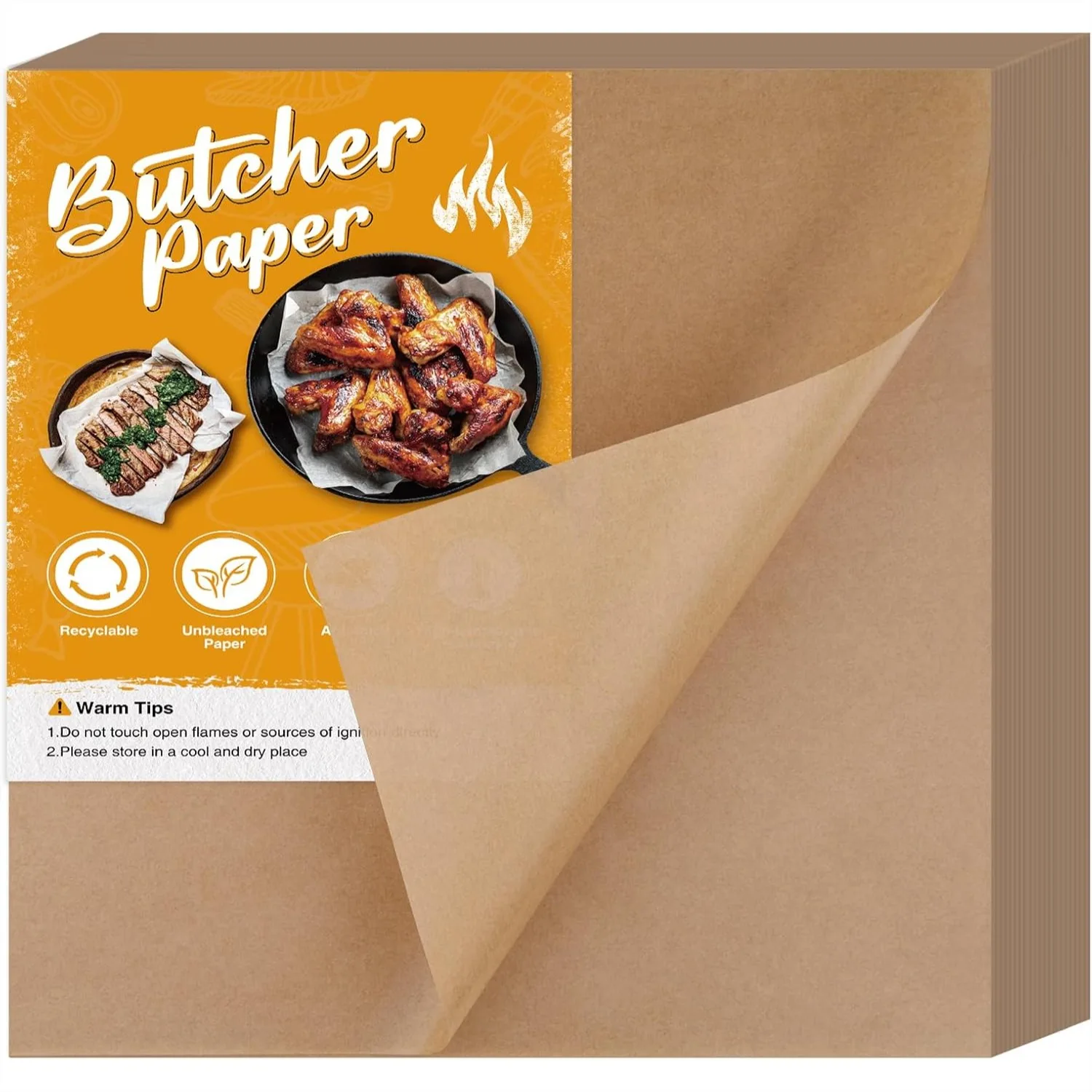 100 Sheets Brown Butcher Paper for Smoking Meat, Precut 12x12 Inch Wrapping Paper, Uncoated and Unwaxed
100 Sheets Brown Butcher Paper for Smoking Meat, Precut 12x12 Inch Wrapping Paper, Uncoated and Unwaxed