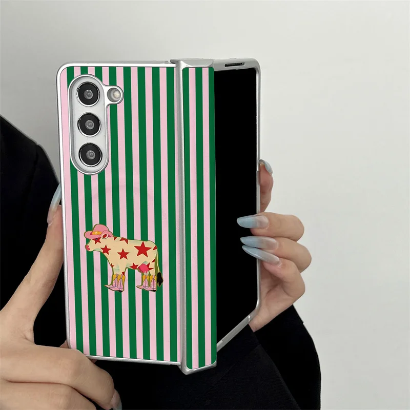 Western Cow Print Stripe Magnetic Phone case For Samsung Galaxy Z Fold 4 5 6 7 Green Pink Hard Shockproof Phone Cover Galaxy W26
Western Cow Print Stripe Magnetic Phone case For Samsung Galaxy Z Fold 4 5 6 7 Green Pink Hard Shockproof Phone Cover Galaxy W26