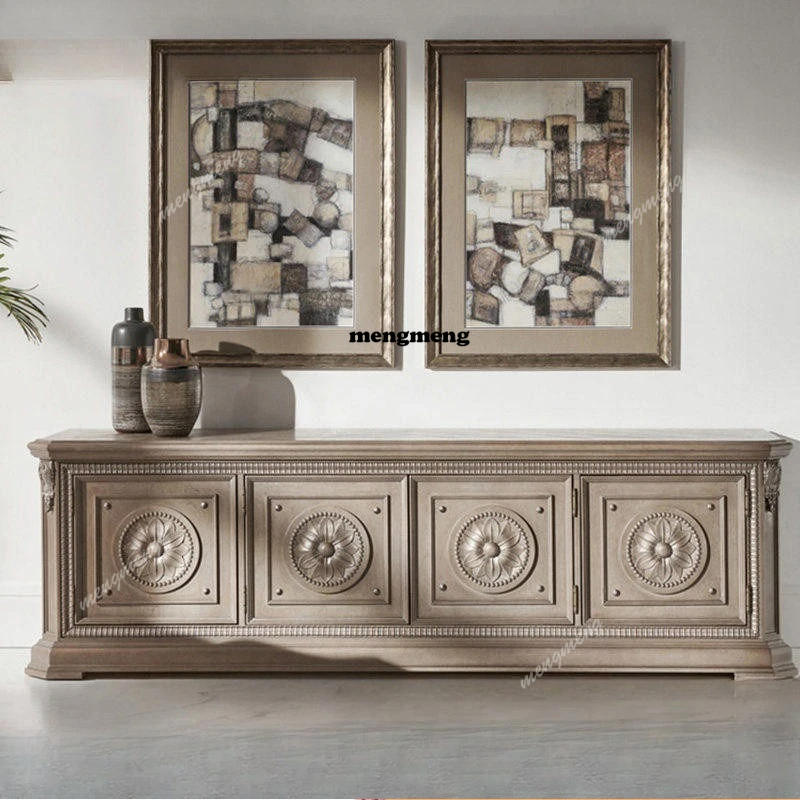 American light luxury solid wood TV cabinet neoclassical carved living room furniture combination French coffee table
American light luxury solid wood TV cabinet neoclassical carved living room furniture combination French coffee table