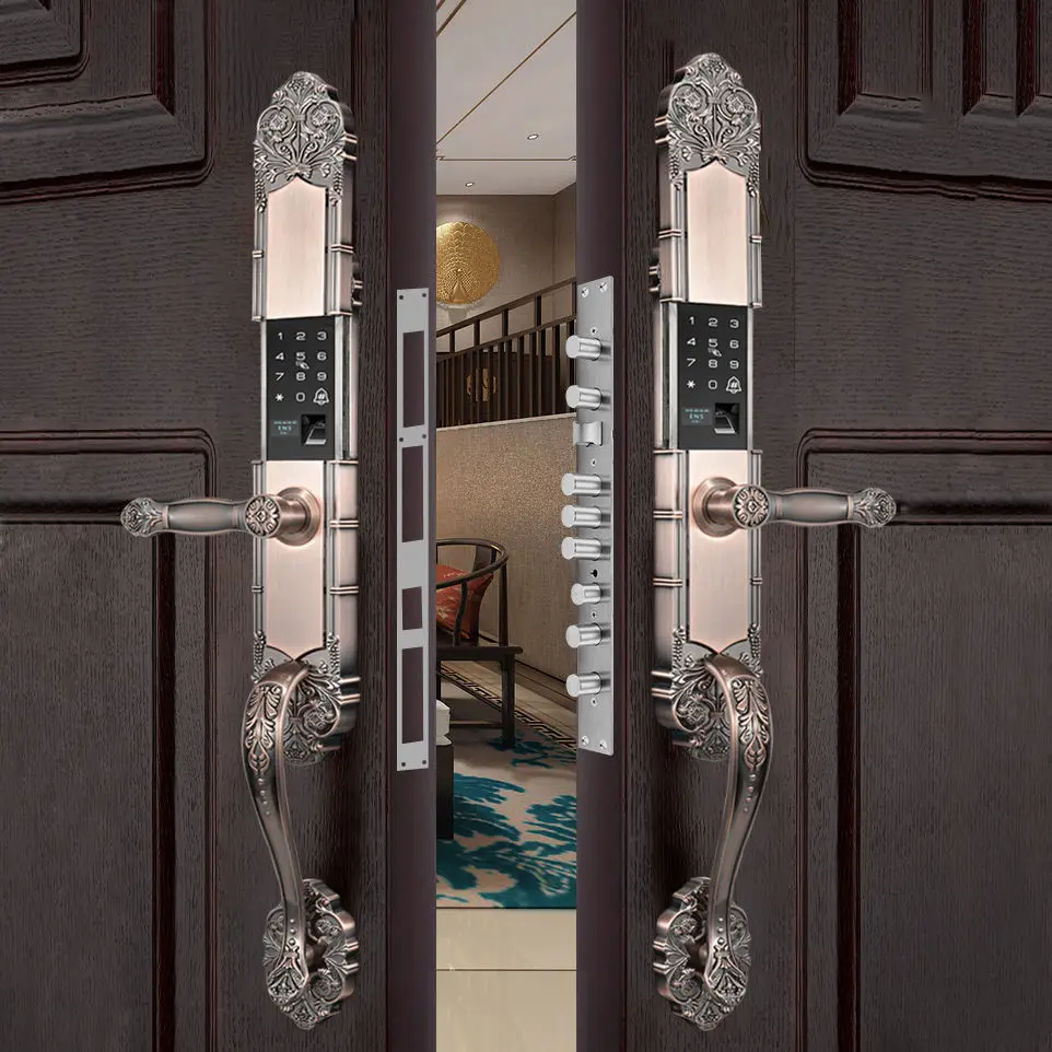 Fingerprint Door Lock for Villa Double Door Password Lock for Home Security Electronic Smart Lock for European Style Copper
Fingerprint Door Lock for Villa Double Door Password Lock for Home Security Electronic Smart Lock for European Style Copper