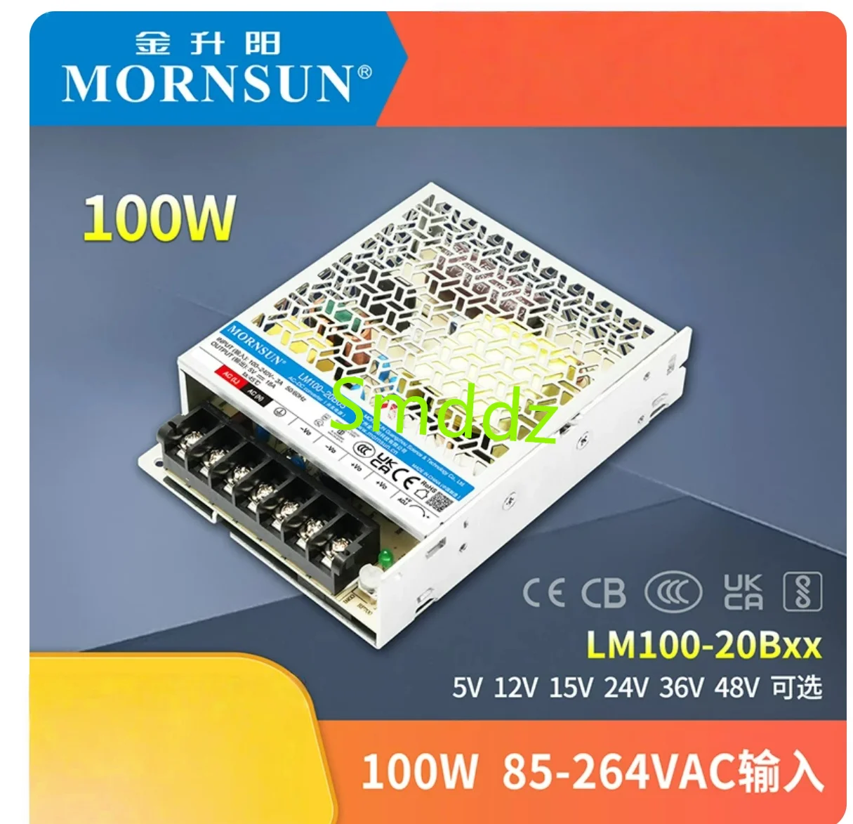 1 piece, transformer,LM100-20B12 - 12V 8.5A / LM100-20B24 - 24V 4.5A / LM100-22B12 - 12V 8.5A / LM100-22B24 - 24V 4.5A
1 piece, transformer,LM100-20B12 - 12V 8.5A / LM100-20B24 - 24V 4.5A / LM100-22B12 - 12V 8.5A / LM100-22B24 - 24V 4.5A