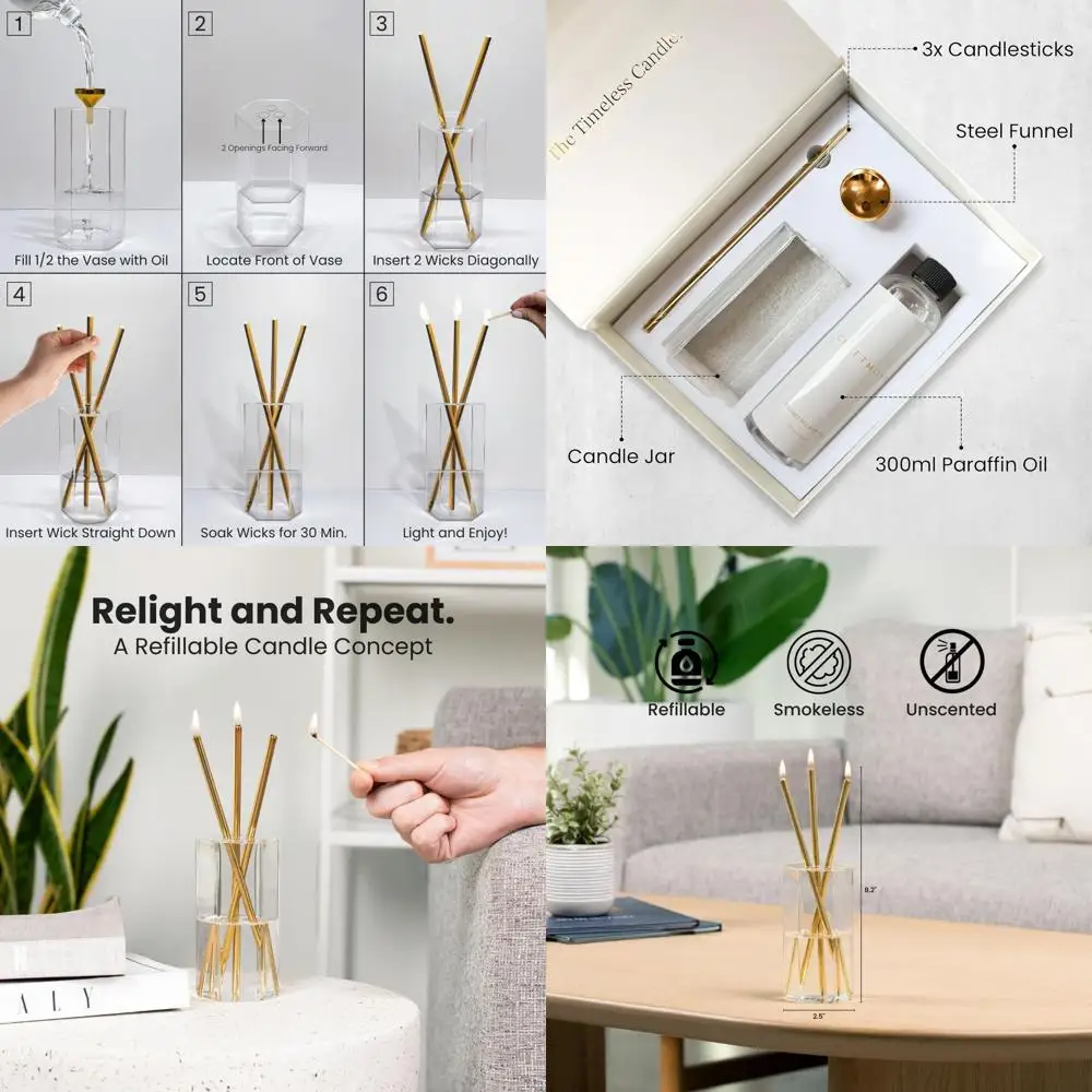 Набор металлических подсвечников со стеклянной вазой и стальной воронкой — многоразовые неароматизированные парафиновые свечи для дома, мероприятий и подарков
Набор металлических подсвечников со стеклянной вазой и стальной воронкой — многоразовые неароматизированные парафиновые свечи для дома, мероприятий и подарков