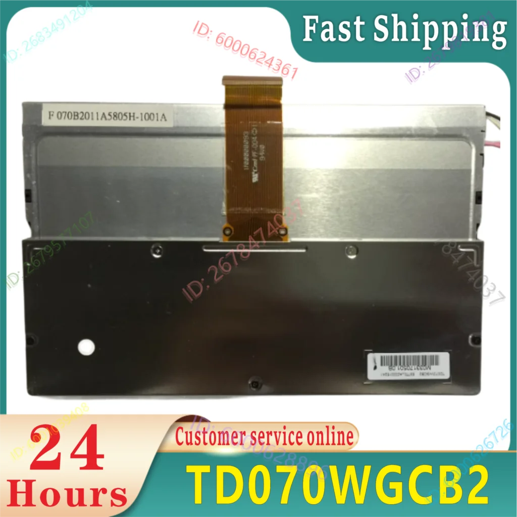 100% Test TD070WGCB2 Original 7 "Inch 854 * 480 (FWVGA) TFT CCFL Car GPS Navigation LCD Panel
100% Test TD070WGCB2 Original 7 "Inch 854 * 480 (FWVGA) TFT CCFL Car GPS Navigation LCD Panel