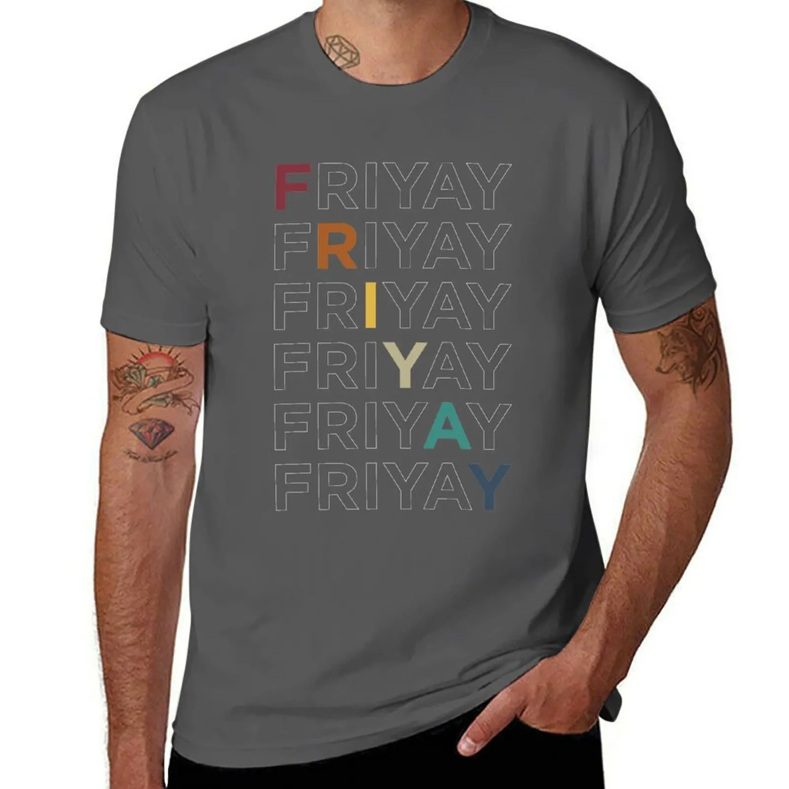colourful crossed Friyay T-Shirt Work Basic Short Sleeve Top
colourful crossed Friyay T-Shirt Work Basic Short Sleeve Top