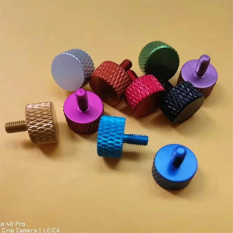 5-10pcs/lot M3 M4 m5 m6*6/8/10/12/16/20 Knurled head colourful Aluminum Hand tighten Thumb Screw
5-10pcs/lot M3 M4 m5 m6*6/8/10/12/16/20 Knurled head colourful Aluminum Hand tighten Thumb Screw