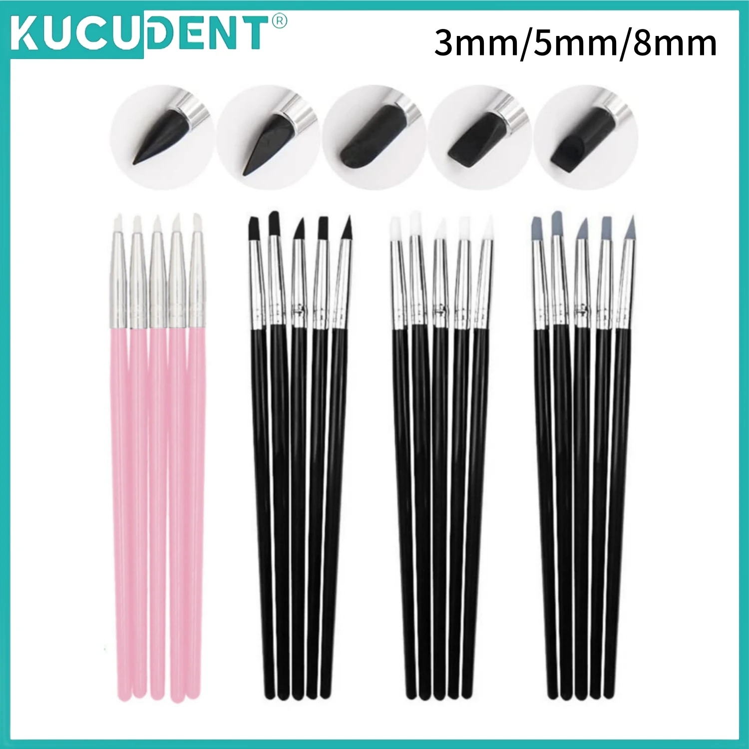 5Pcs/Pack Dental Resin Brush Pens Silicone Brushes For Adhesive Composite Cement Porcelain Teeth Shaping Tool Oral Hygiene Care
5Pcs/Pack Dental Resin Brush Pens Silicone Brushes For Adhesive Composite Cement Porcelain Teeth Shaping Tool Oral Hygiene Care