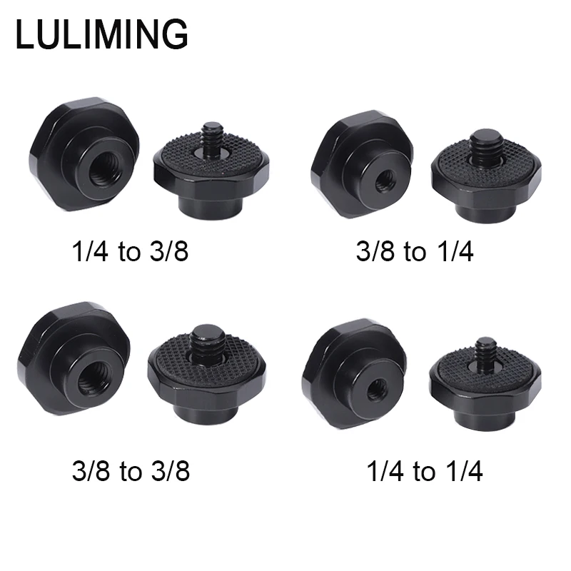 1/4" to 3/8" Inch Screw DSLR Camera Conversion Screw Tripod Ballhead Photography Accessory Aluminum Alloy Tripod Adapter
1/4" to 3/8" Inch Screw DSLR Camera Conversion Screw Tripod Ballhead Photography Accessory Aluminum Alloy Tripod Adapter