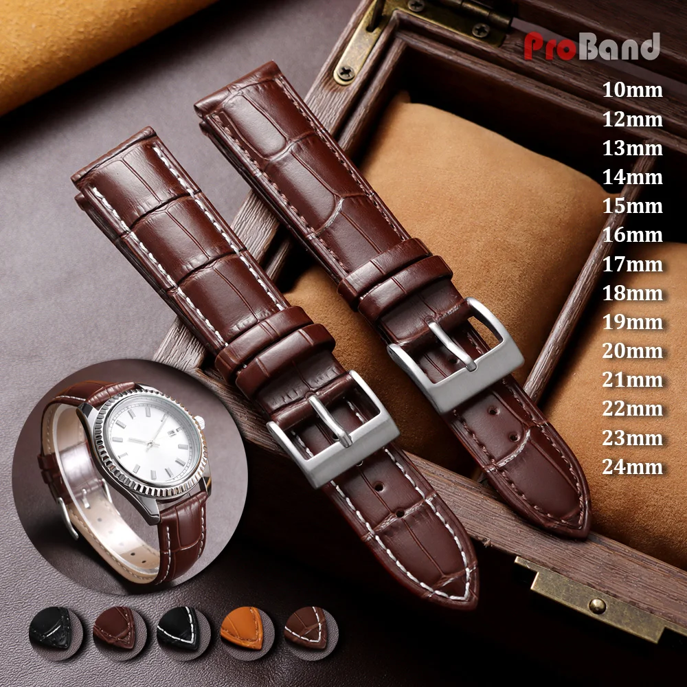 Genuine Calfskin Leather Watch Strap Brown Black Bracelet 10/12/14/16/17/18/19/20/21/22/23/24mm Universal Watchband Accessories
Genuine Calfskin Leather Watch Strap Brown Black Bracelet 10/12/14/16/17/18/19/20/21/22/23/24mm Universal Watchband Accessories