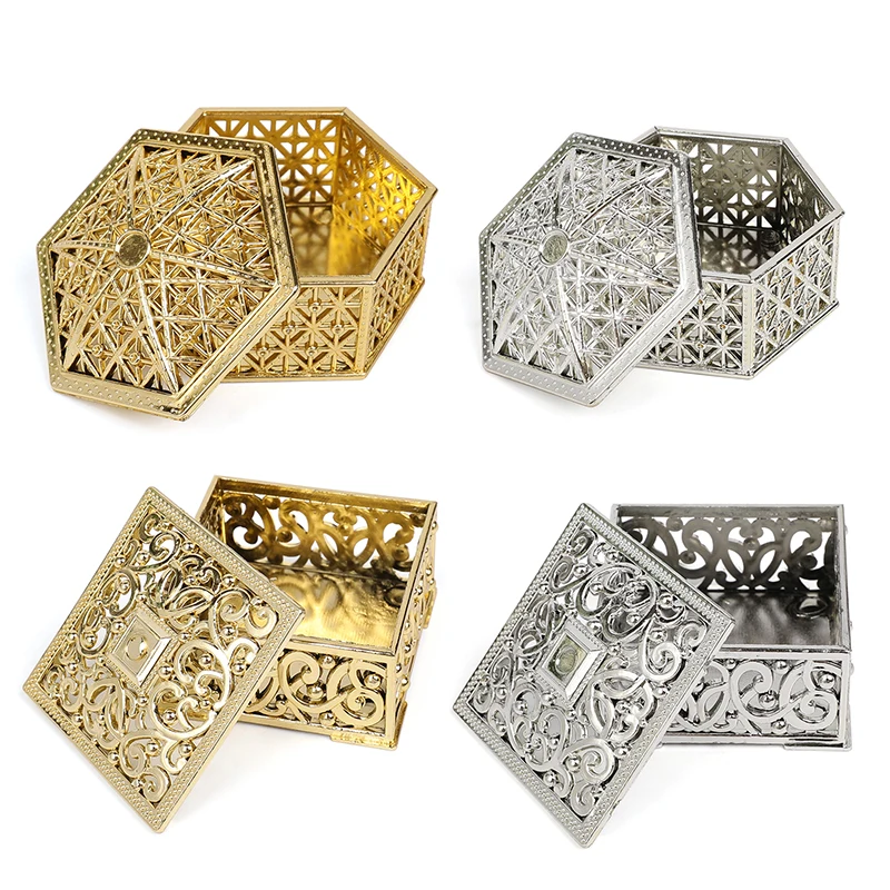 1/5pcs Retro Hollow Jewelry Storage Gift Box Gold Silver Chocolate Cookie Boxes Candy Organizer Wedding Party Favor Souvenir Box
1/5pcs Retro Hollow Jewelry Storage Gift Box Gold Silver Chocolate Cookie Boxes Candy Organizer Wedding Party Favor Souvenir Box