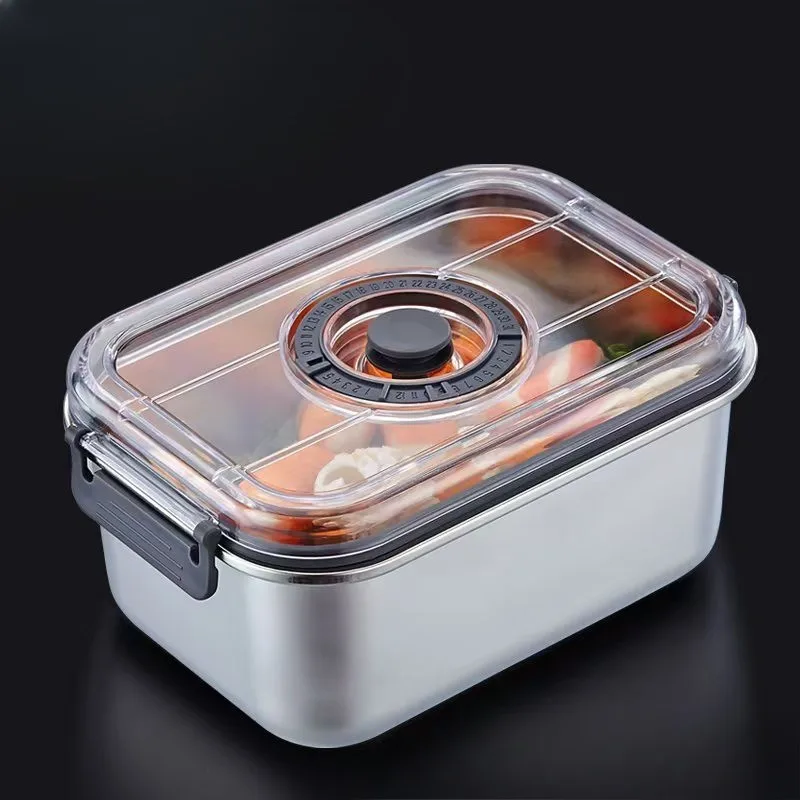 Stainless Steel Vacuum Food Container Airtight Kitchen Storage for Vegetables Fruits Lunch Box
Stainless Steel Vacuum Food Container Airtight Kitchen Storage for Vegetables Fruits Lunch Box