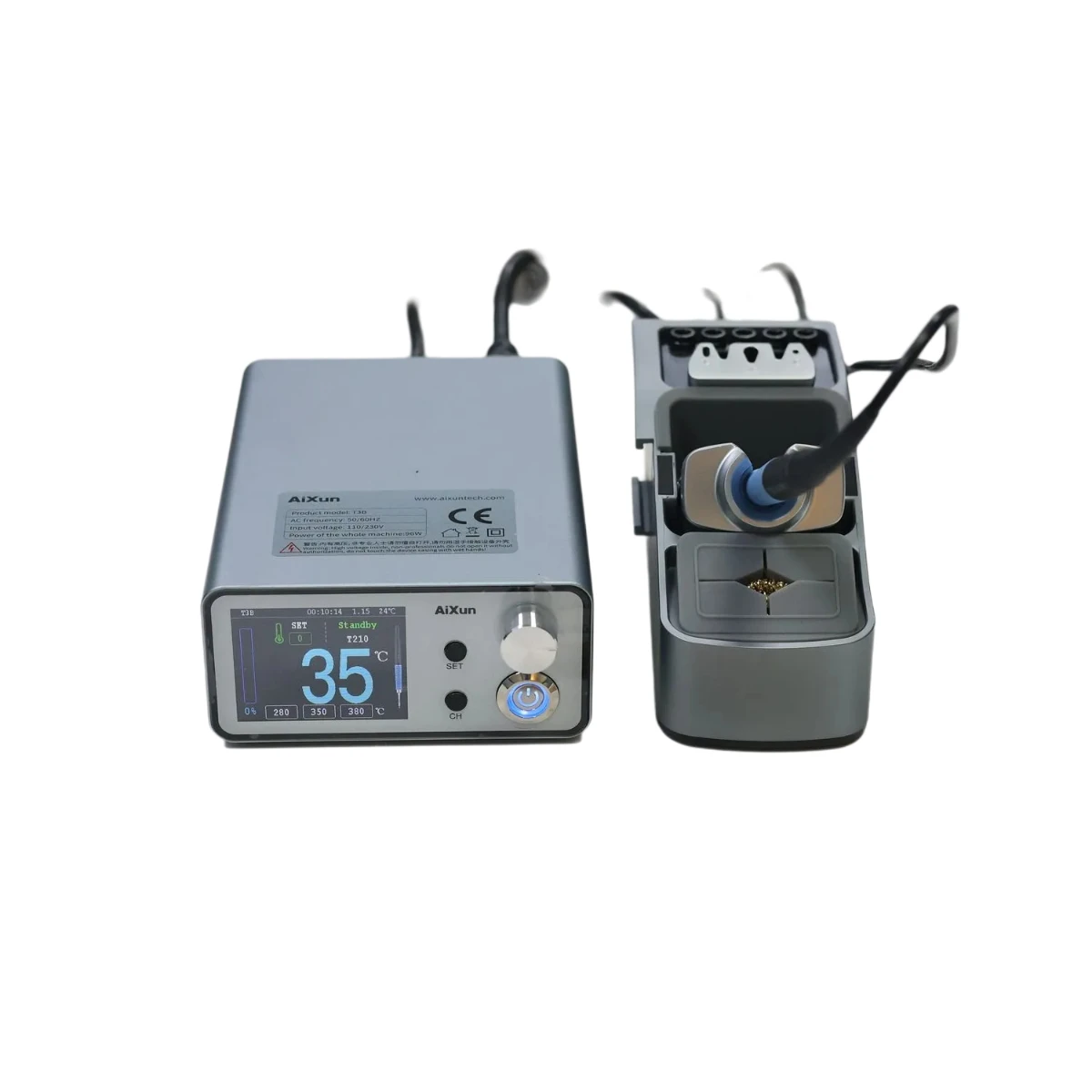AIXUN T3B 96W Precision Soldering Station with 2.4 Inch Color Screen 2 Seconds Heat Up for T210 T115 Handle DIY Repair
AIXUN T3B 96W Precision Soldering Station with 2.4 Inch Color Screen 2 Seconds Heat Up for T210 T115 Handle DIY Repair