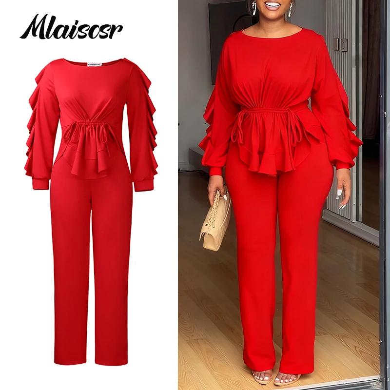 Mlaiscsr женский элегантный офисный комплект из 2 предметов, однотонный топ с длинными рукавами и рюшами на шнуровке и прямыми брюками, повседневная одежда
Mlaiscsr женский элегантный офисный комплект из 2 предметов, однотонный топ с длинными рукавами и рюшами на шнуровке и прямыми брюками, повседневная одежда