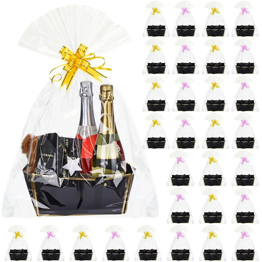 Набор из 30 пустых подарочных корзин для самостоятельного оформления, с ручками, из крафт-картона, с 30 пакетами и 30 бантиками, для свадебных торжеств
Набор из 30 пустых подарочных корзин для самостоятельного оформления, с ручками, из крафт-картона, с 30 пакетами и 30 бантиками, для свадебных торжеств