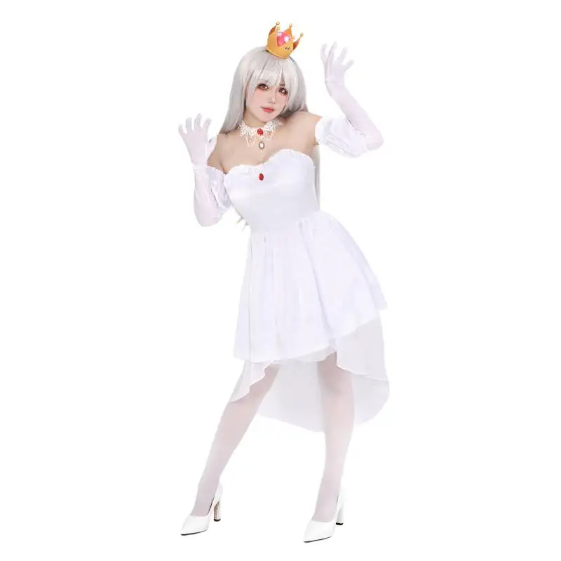 DAZCOS IN STOCK Boosette Costume Dress Booette White Dress Princess Boo Layered Ballgown Halloween Carnival Party Uniform
DAZCOS IN STOCK Boosette Costume Dress Booette White Dress Princess Boo Layered Ballgown Halloween Carnival Party Uniform