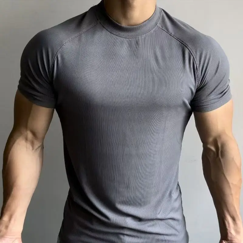 Men's Summer Sport Outdoor Training Short Sleeve T-Shirt Slim Fit Elastic Quick Dry Shoulder Insert Small Collar Pure Color
Men's Summer Sport Outdoor Training Short Sleeve T-Shirt Slim Fit Elastic Quick Dry Shoulder Insert Small Collar Pure Color