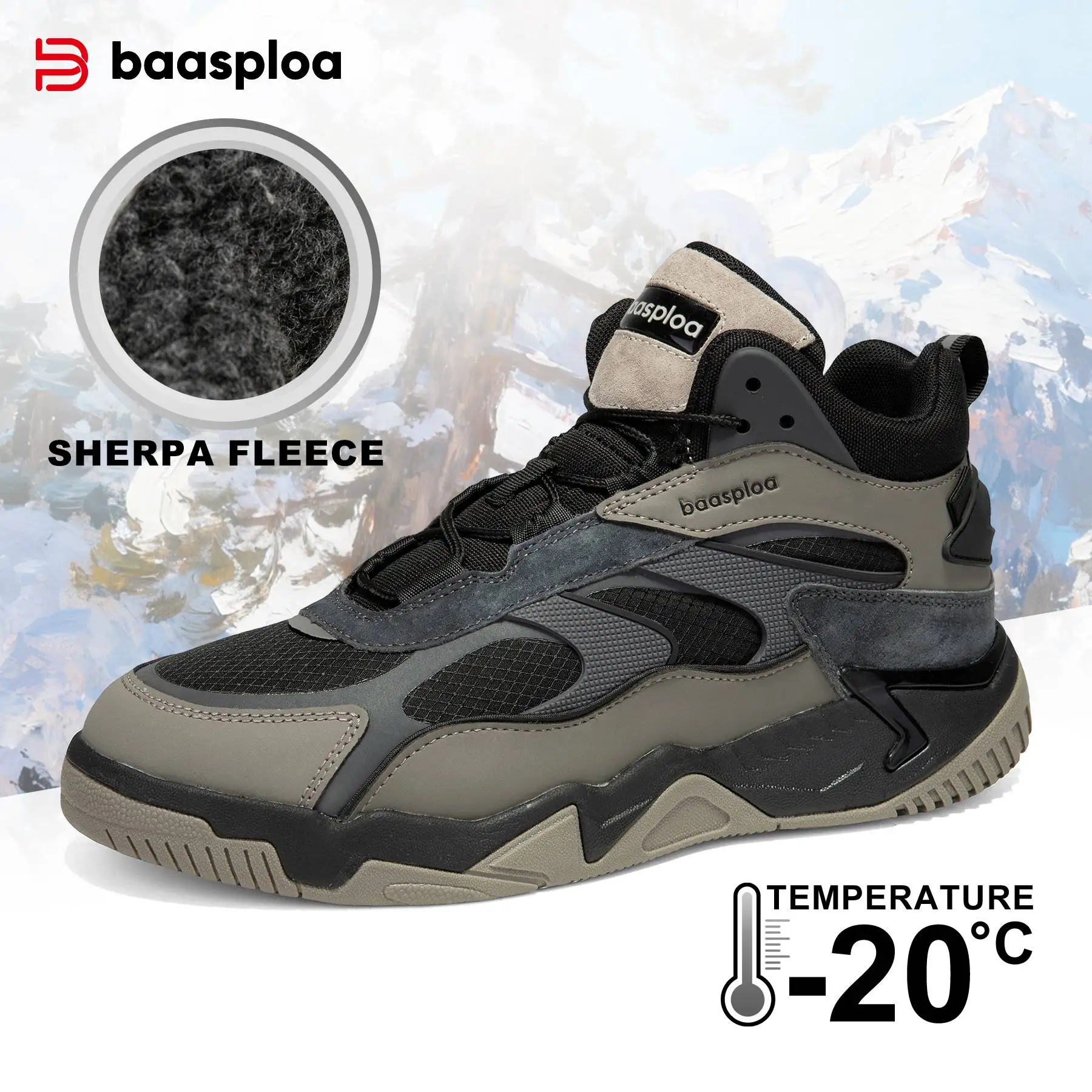 Baasploa Winter Men Shoes Fashion Plush Warm Waterproof Leather Sports Shoes Male Casual Outdoor Non-Slip Lace up Walking Shoes
Baasploa Winter Men Shoes Fashion Plush Warm Waterproof Leather Sports Shoes Male Casual Outdoor Non-Slip Lace up Walking Shoes