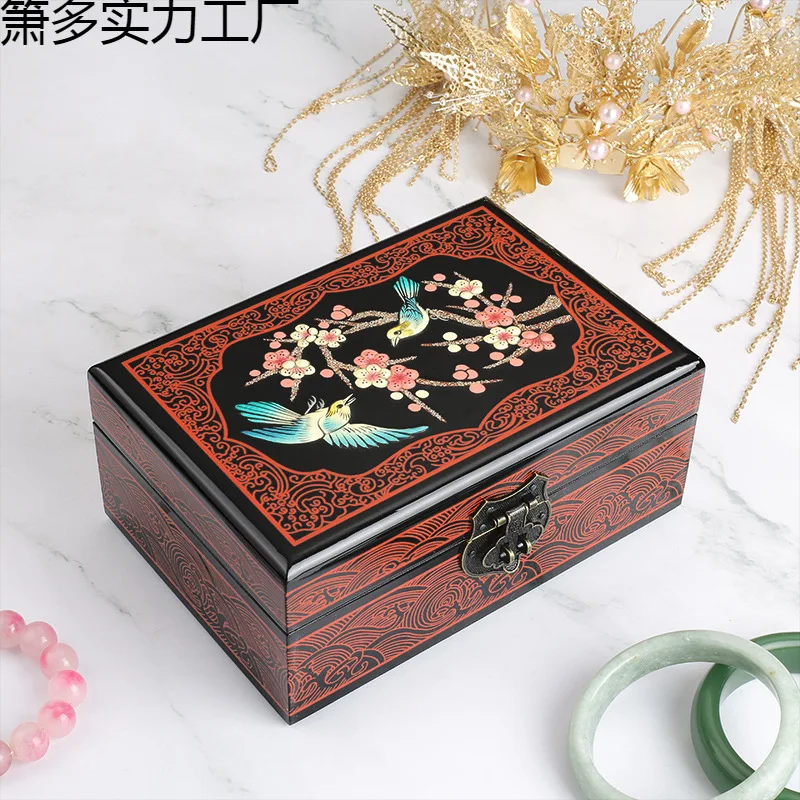 Подходит для деревянной шкатулки для драгоценностей Pingyao, легкой лаковой шкатулки для хранения в стиле ретро, старинной три золотых шкатулки для драгоценностей для подруг
Подходит для деревянной шкатулки для драгоценностей Pingyao, легкой лаковой шкатулки для хранения в стиле ретро, старинной три золотых шкатулки для драгоценностей для подруг