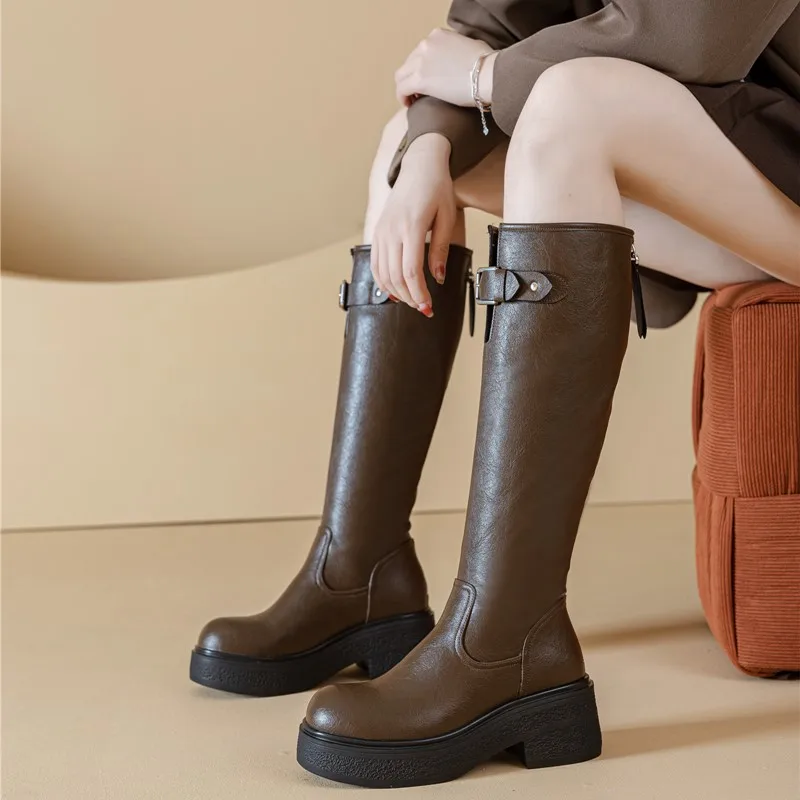 2026 New Women's Knight Boots Autumn Thick-Soled Height-Increasing Long Boots Fashiona High-Heeled Knee-High Princess Boots
2026 New Women's Knight Boots Autumn Thick-Soled Height-Increasing Long Boots Fashiona High-Heeled Knee-High Princess Boots
