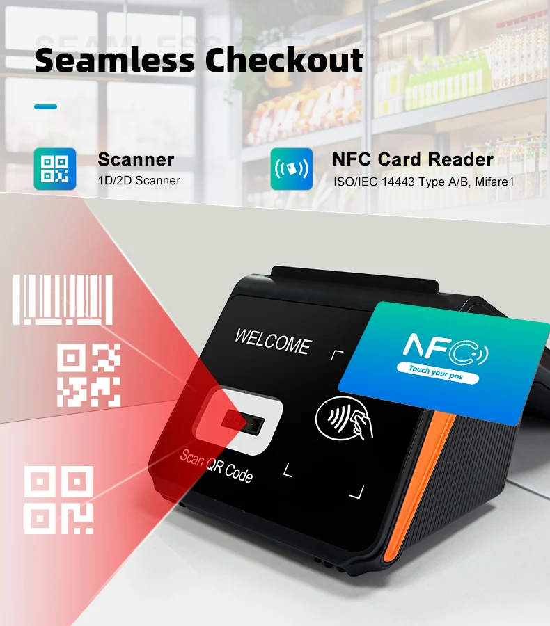 Free Shipping 8 inch Android POS Terminal with 58/80mm Printer Loyverse Desktop POS 4G WIFI BT 2D Scanner NFC Cash Register 
Free Shipping 8 inch Android POS Terminal with 58/80mm Printer Loyverse Desktop POS 4G WIFI BT 2D Scanner NFC Cash Register