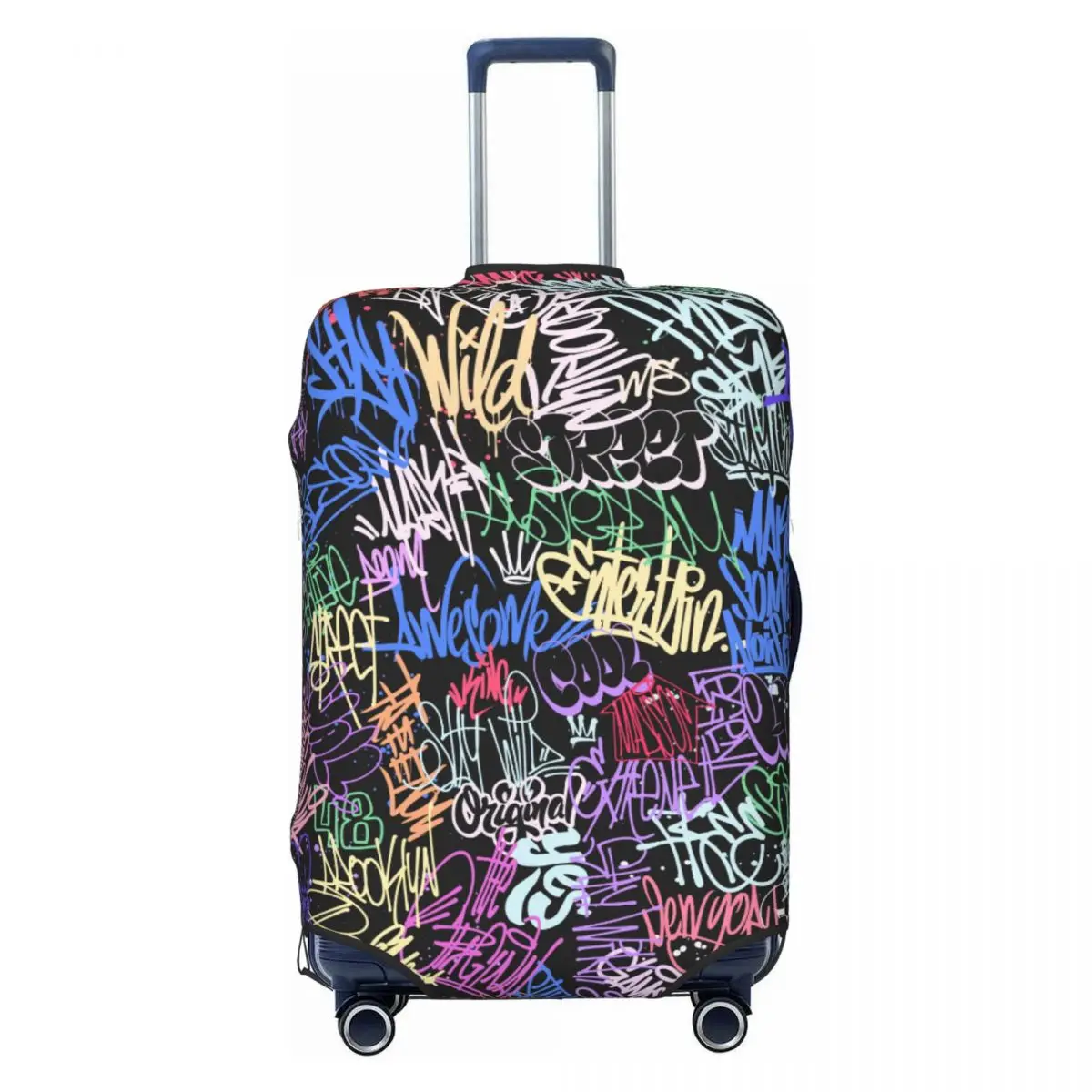 Забавные красочные уличные граффити, настенные бирки, художественная крышка для багажа, защита от пыли, дорожные чехлы для чемоданов
Забавные красочные уличные граффити, настенные бирки, художественная крышка для багажа, защита от пыли, дорожные чехлы для чемоданов