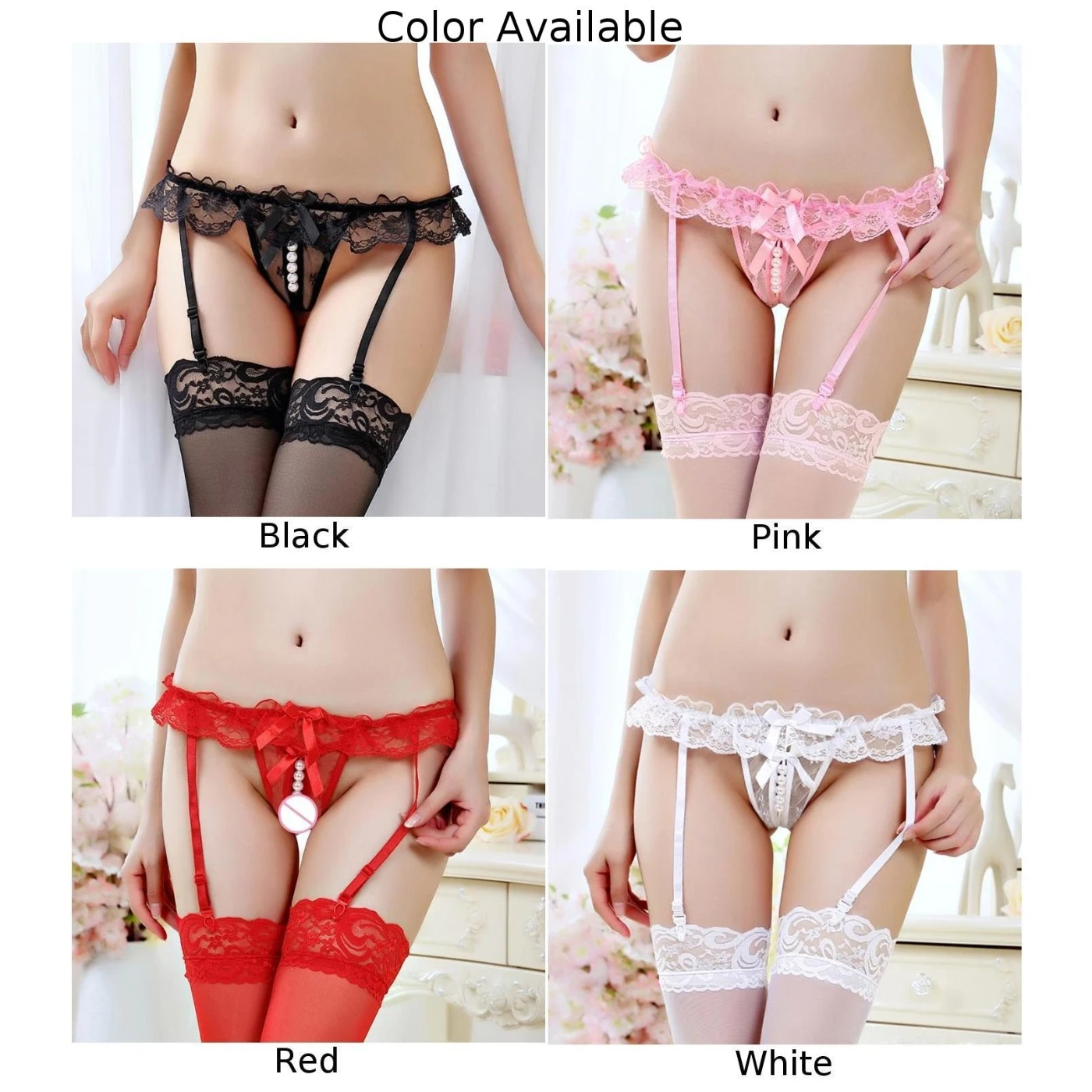 No Socks Underwear Set Underwear Set Open Belt Panties Bow Floral Massage Erotic Sexy Female Transparent
No Socks Underwear Set Underwear Set Open Belt Panties Bow Floral Massage Erotic Sexy Female Transparent