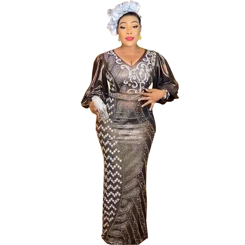 African Wedding Party Dresses for Women Summer Autumn African Long Sleeve V-neck Sequined Elegant Long Dress Maxi Dress M-2XL
African Wedding Party Dresses for Women Summer Autumn African Long Sleeve V-neck Sequined Elegant Long Dress Maxi Dress M-2XL
