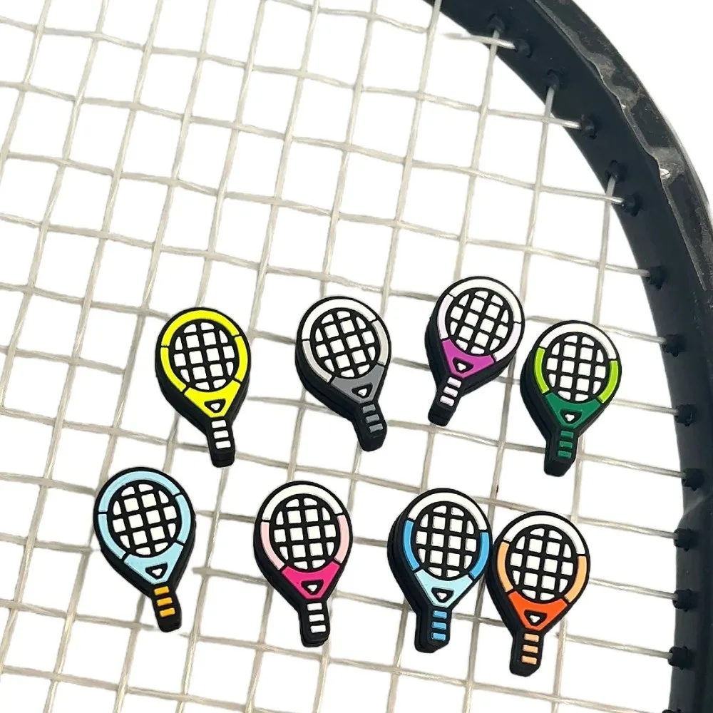 Silicone Material Tennis Racket Dampener Cartoon Design Tennis Racket Shape Tennis Vibration Dampener Durable