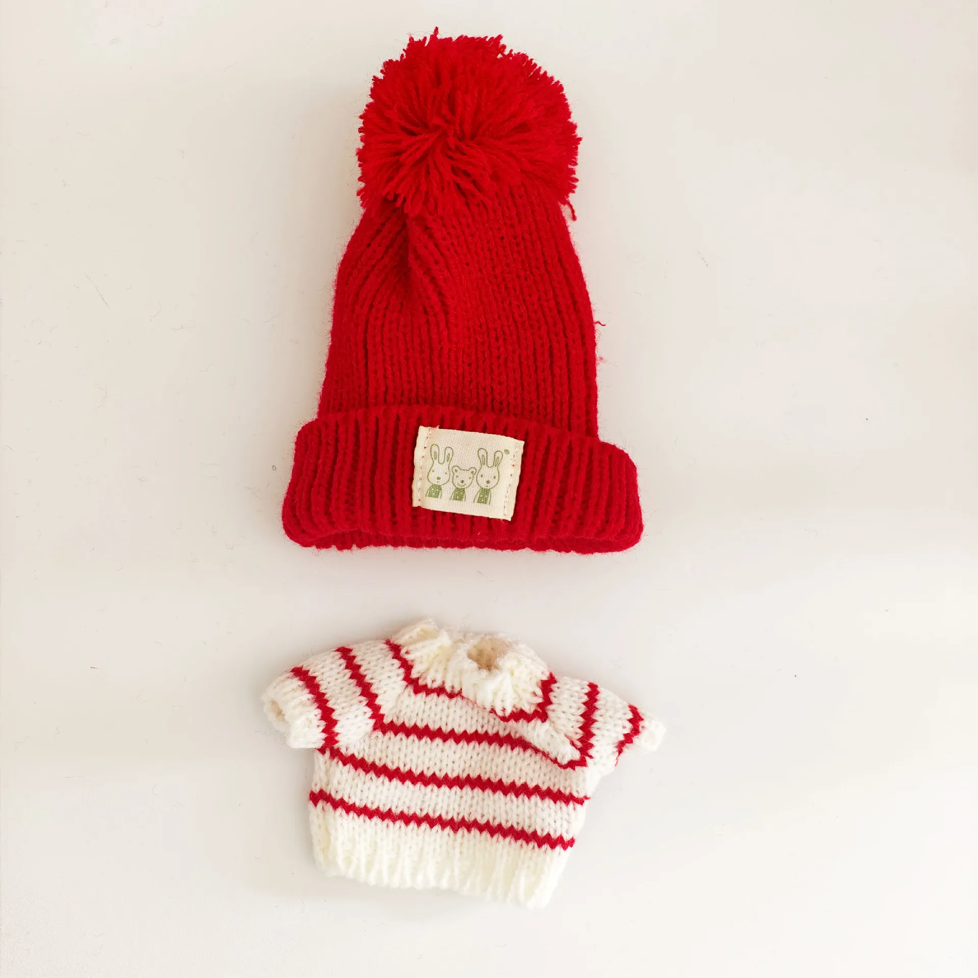 Clothes For 15/17cm LABUBU 1st-3rd Gen New Christmas/New Year Doll Outfits Little Bear Knit Hat With Striped Sweater
Clothes For 15/17cm LABUBU 1st-3rd Gen New Christmas/New Year Doll Outfits Little Bear Knit Hat With Striped Sweater