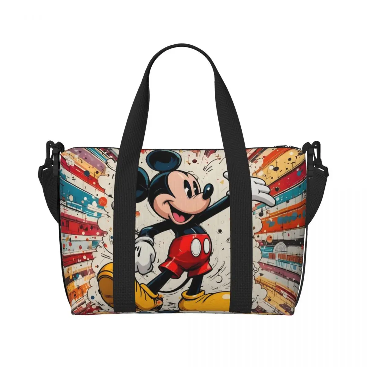 Custom Mickey Mouse Beach Tote Bag for Women Extra Large Gym Carry On Classic Cartoon Movie Travel Shopping Bags
Custom Mickey Mouse Beach Tote Bag for Women Extra Large Gym Carry On Classic Cartoon Movie Travel Shopping Bags