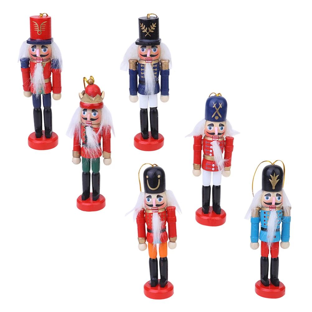6pcs 12Cm Classic Wooden Walnut Soldier Hanging Nutcracker Puppet Eco-Friendly Ornaments Crafts Decor For Christmas Tree
6pcs 12Cm Classic Wooden Walnut Soldier Hanging Nutcracker Puppet Eco-Friendly Ornaments Crafts Decor For Christmas Tree
