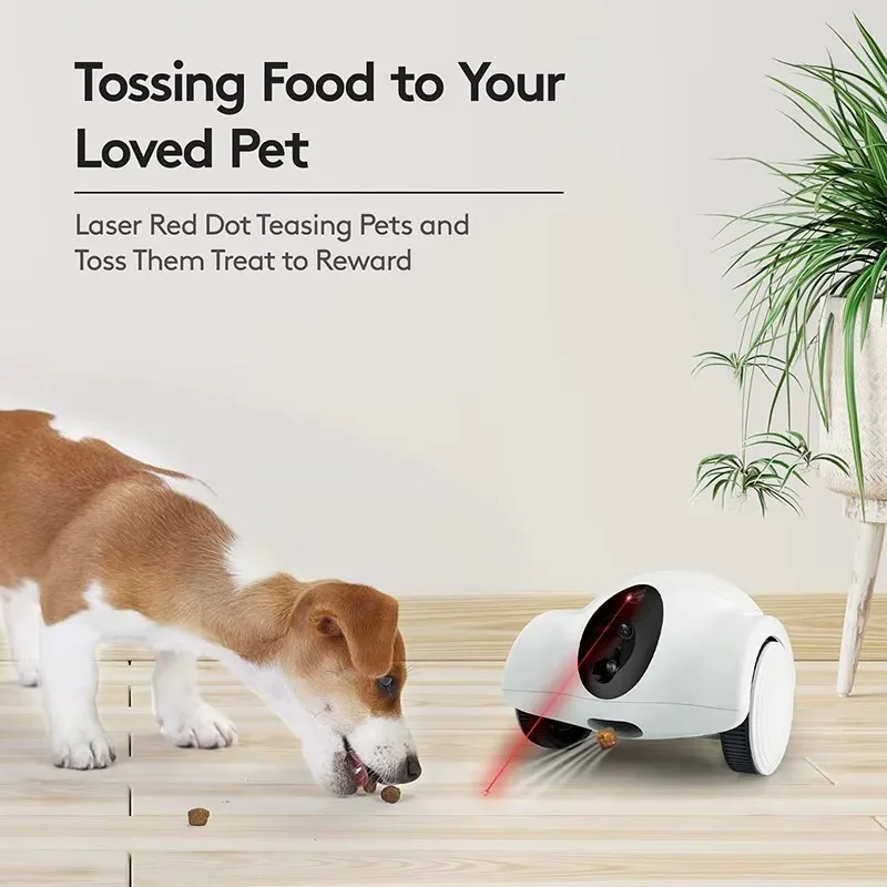 Smart Pet Feeder Dispenser 1080P Full HD WiFi Camera 360° Rotatable Two-Way Audio APP Control Standby Dog Interactive Robot Toy
Smart Pet Feeder Dispenser 1080P Full HD WiFi Camera 360° Rotatable Two-Way Audio APP Control Standby Dog Interactive Robot Toy
