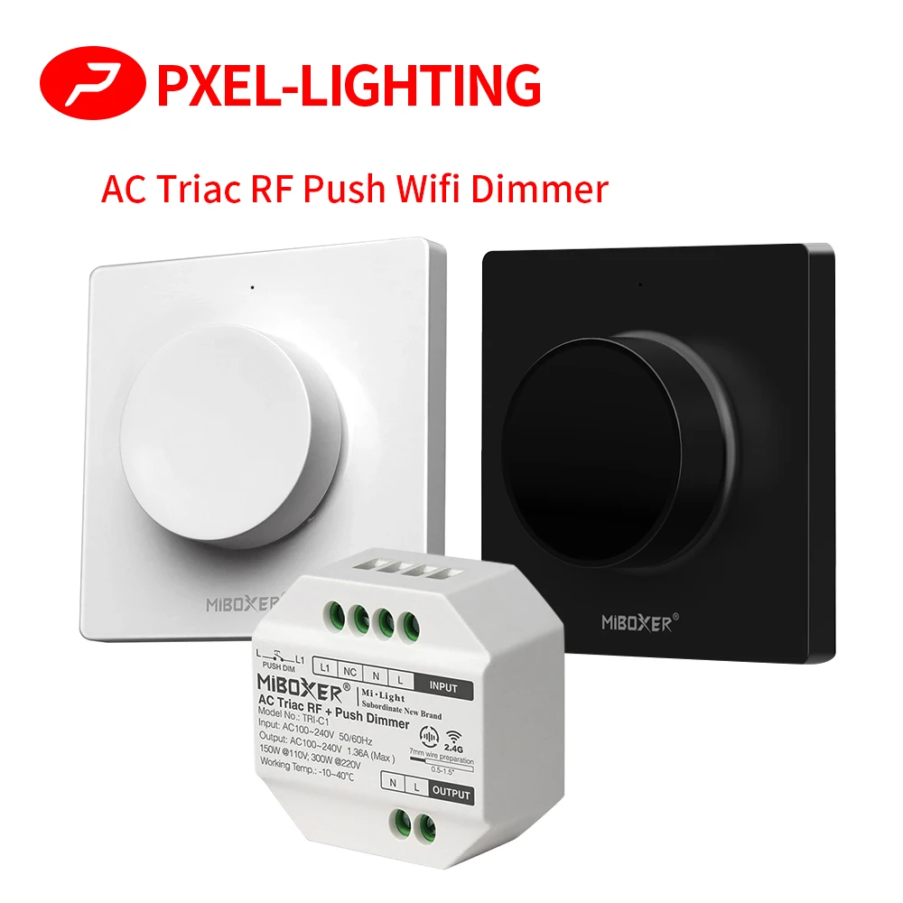 Miboxer TRI-C1 110 В-220 В AC Triac RF + нажимной диммер беспроводной кнопочный диммер K1 вращающийся пульт дистанционного управления для одноцветного освещения
Miboxer TRI-C1 110 В-220 В AC Triac RF + нажимной диммер беспроводной кнопочный диммер K1 вращающийся пульт дистанционного управления для одноцветного освещения
