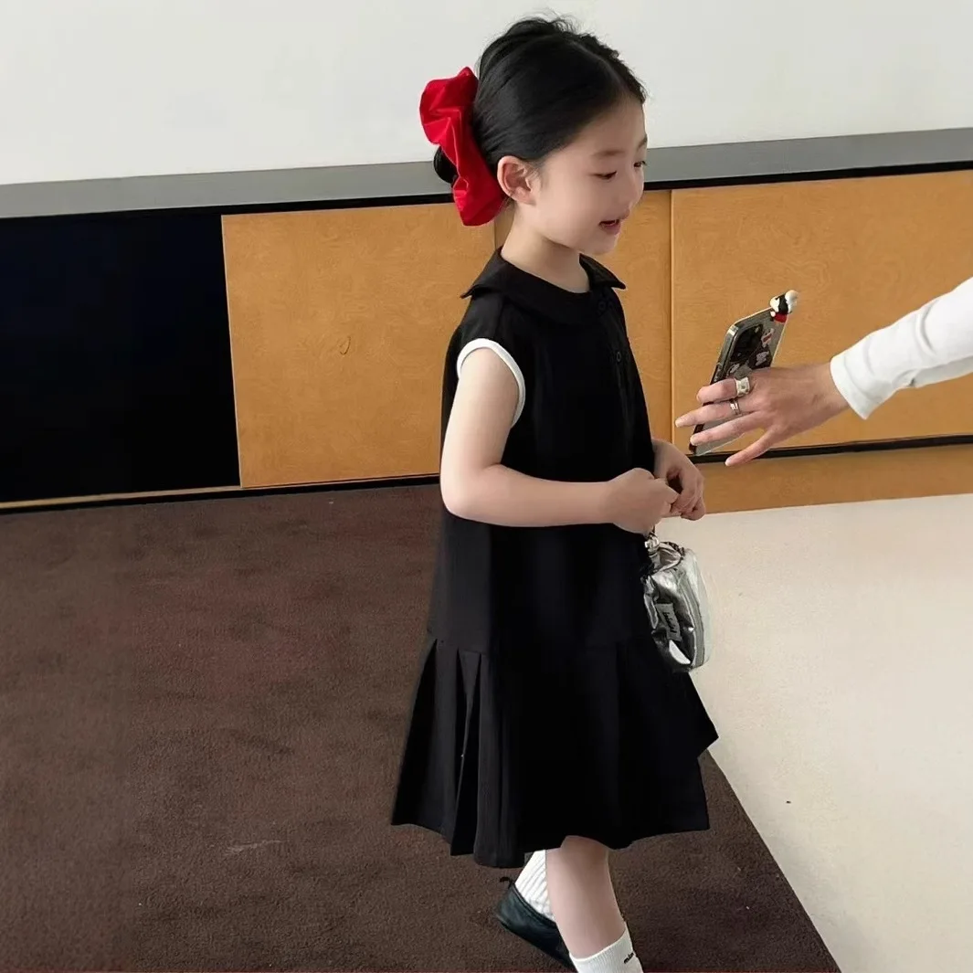 Dress 2025 Summer New Korean Fashion Solid Color Simple Casual College Style Doll Neck Jumper Skirt Kids Clothes
Dress 2025 Summer New Korean Fashion Solid Color Simple Casual College Style Doll Neck Jumper Skirt Kids Clothes
