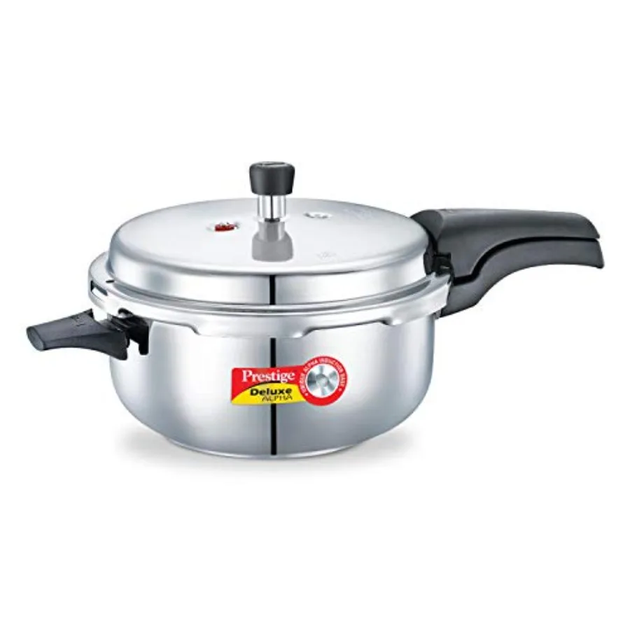 5L Alpha Deluxe Induction Base Stainless Steel Deep Pressure Pan 5.0-Liter Silver
5L Alpha Deluxe Induction Base Stainless Steel Deep Pressure Pan 5.0-Liter Silver