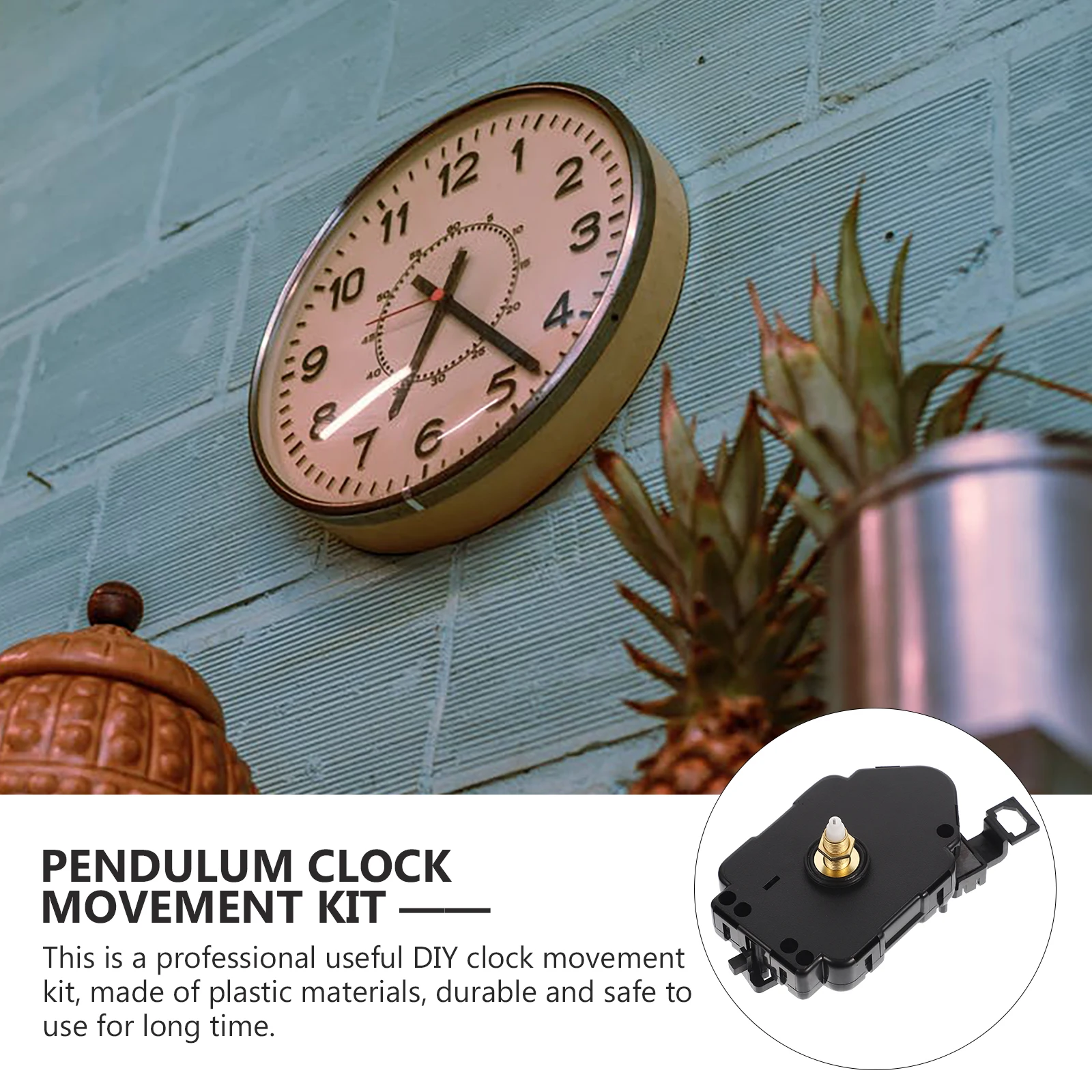 Swing Movement Clock Mechanism Plastic DIY Wall Parts Kit High Torque Replacement Long Lasting Durable Functional
Swing Movement Clock Mechanism Plastic DIY Wall Parts Kit High Torque Replacement Long Lasting Durable Functional