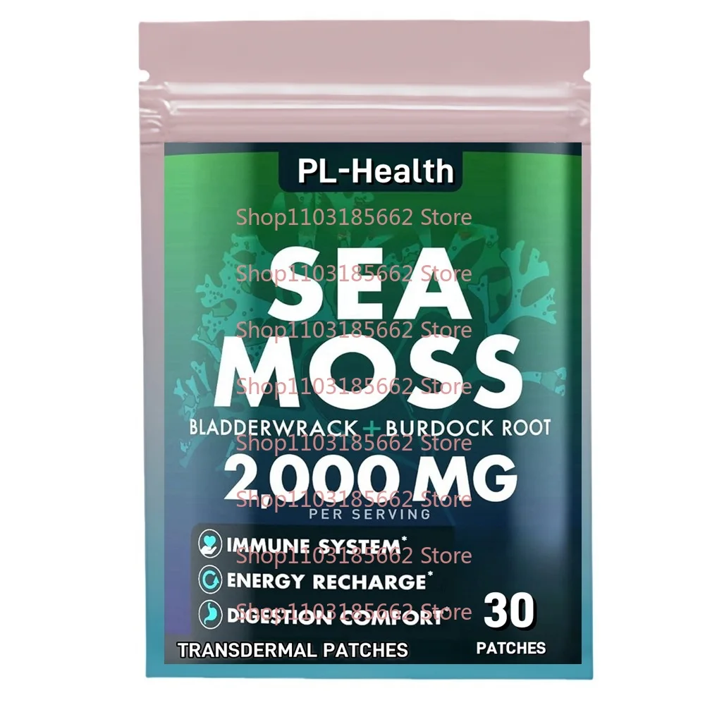 30 Patches Sea Moss Transdermal Patches with Burdock Root, Bladderwrack & Muira Puama for Immunity, Gut, & Energy
30 Patches Sea Moss Transdermal Patches with Burdock Root, Bladderwrack & Muira Puama for Immunity, Gut, & Energy