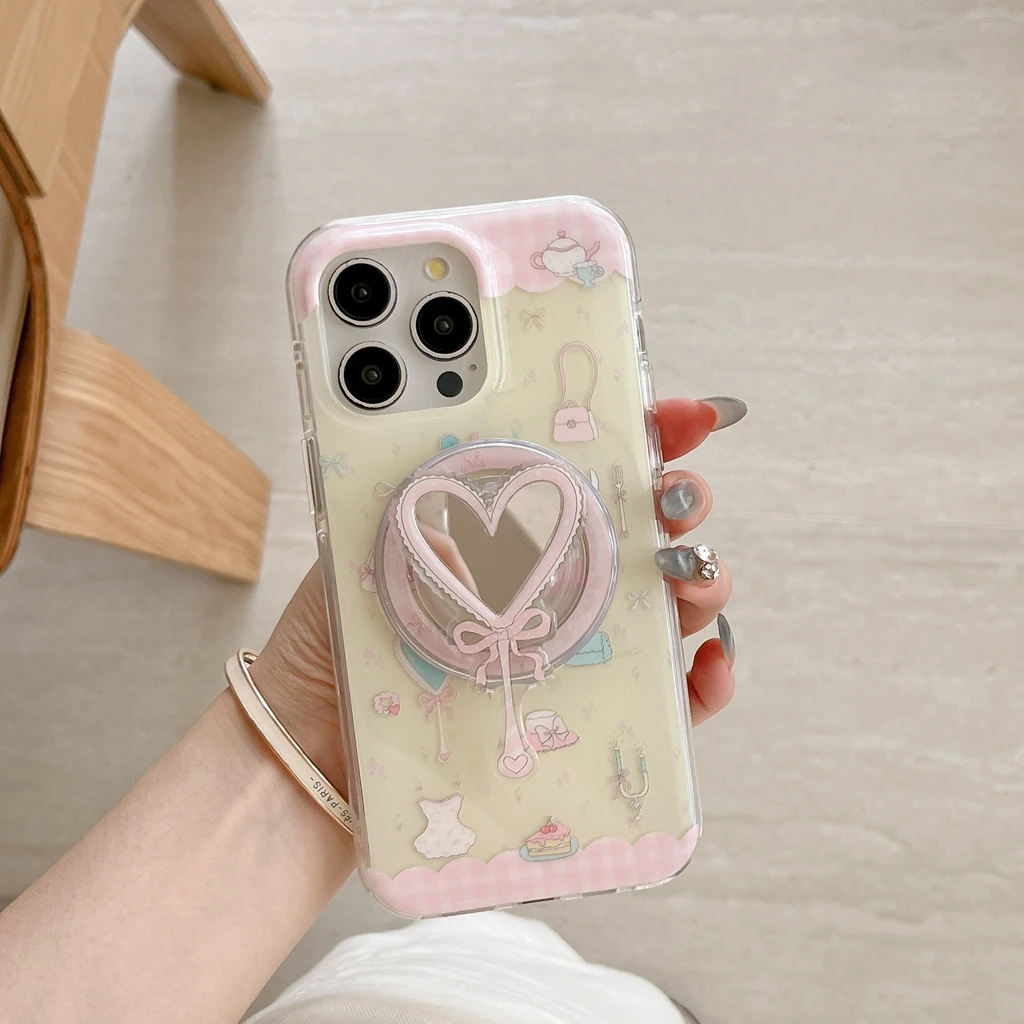Korean Style Cartoon Girl Ballet Dresses Shoes Love Mirror With Holder Magnetic Phone Cover Case for iPhone 16 15 14 13 Pro Max
Korean Style Cartoon Girl Ballet Dresses Shoes Love Mirror With Holder Magnetic Phone Cover Case for iPhone 16 15 14 13 Pro Max