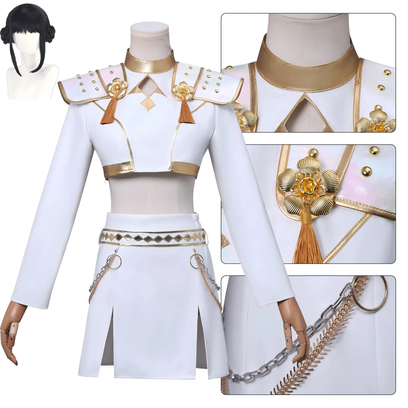 Zoey Cosplay Costumes KPop Demon Hunters Character Clothes with Wigs Female Anime Con Complete Set Halloween Stage Accessories
Zoey Cosplay Costumes KPop Demon Hunters Character Clothes with Wigs Female Anime Con Complete Set Halloween Stage Accessories