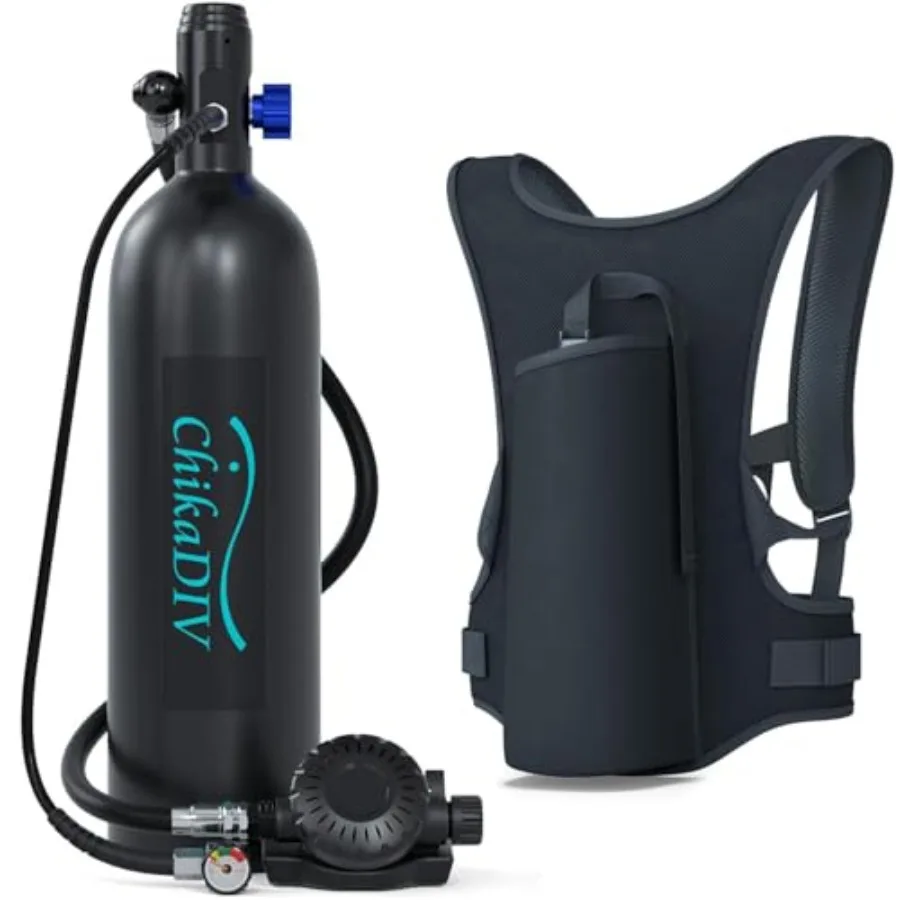 Mini scuba tank for adults: 1.9 L 13.3 CU FT lightweight aluminum matte black ideal for snorkeling and shallow water exploratio
Mini scuba tank for adults: 1.9 L 13.3 CU FT lightweight aluminum matte black ideal for snorkeling and shallow water exploratio