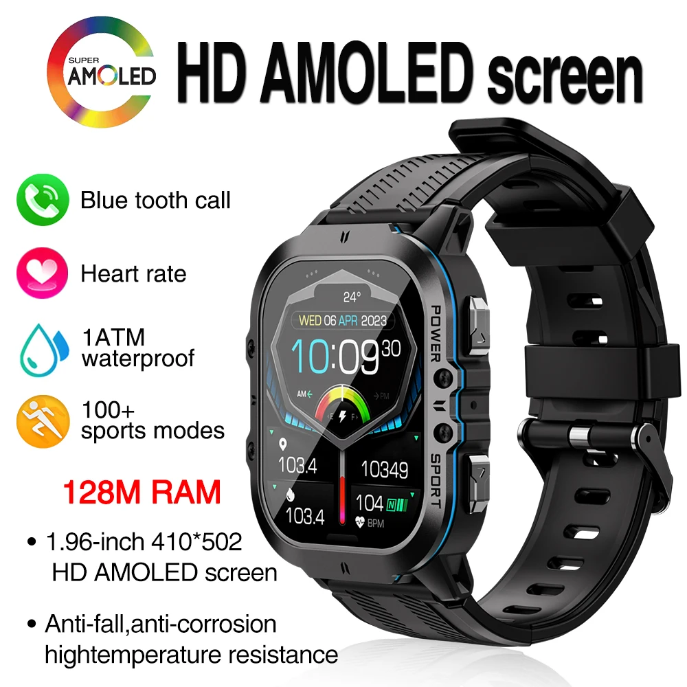 Amoled Blue Tooth Call Smart Watch Men Face Fitness Waterproof 1.96' 410*502 HD Screen outdoor Smartwatch 100+ Sports 200+ Watch
Amoled Blue Tooth Call Smart Watch Men Face Fitness Waterproof 1.96' 410*502 HD Screen outdoor Smartwatch 100+ Sports 200+ Watch