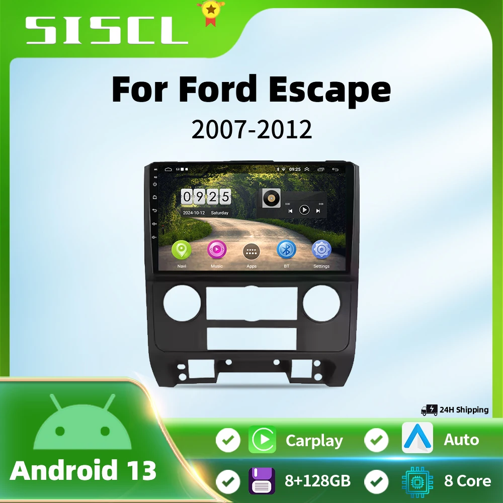 SISCL Car Radio for Ford Escape 2007-2012 9" Screen 2 Din Android Head Unit Stereo GPS Navigation Multimedia Player Audio
SISCL Car Radio for Ford Escape 2007-2012 9" Screen 2 Din Android Head Unit Stereo GPS Navigation Multimedia Player Audio