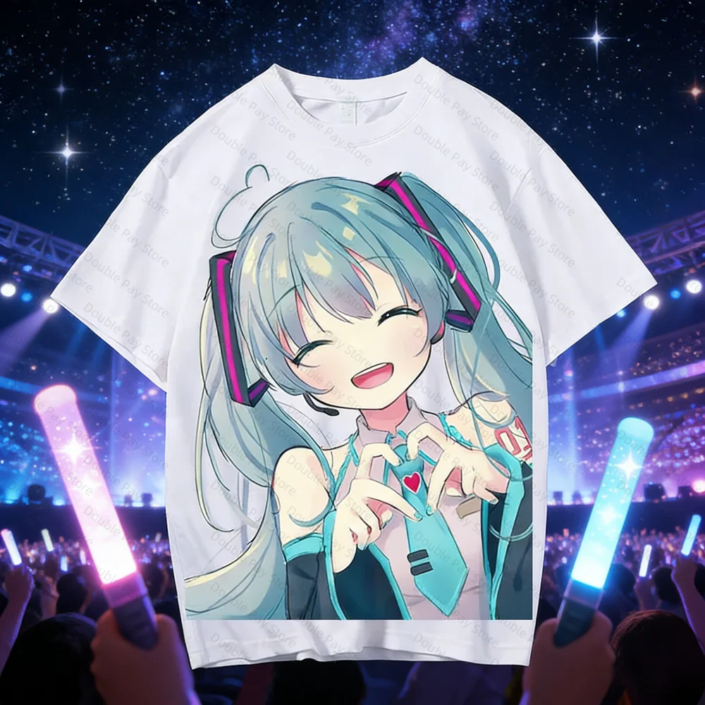 Hatsune miku animation peripheral short-sleeved kawaii two-dimensional student clothes T-shirt Men's Shirts Woman t-shirts
Hatsune miku animation peripheral short-sleeved kawaii two-dimensional student clothes T-shirt Men's Shirts Woman t-shirts