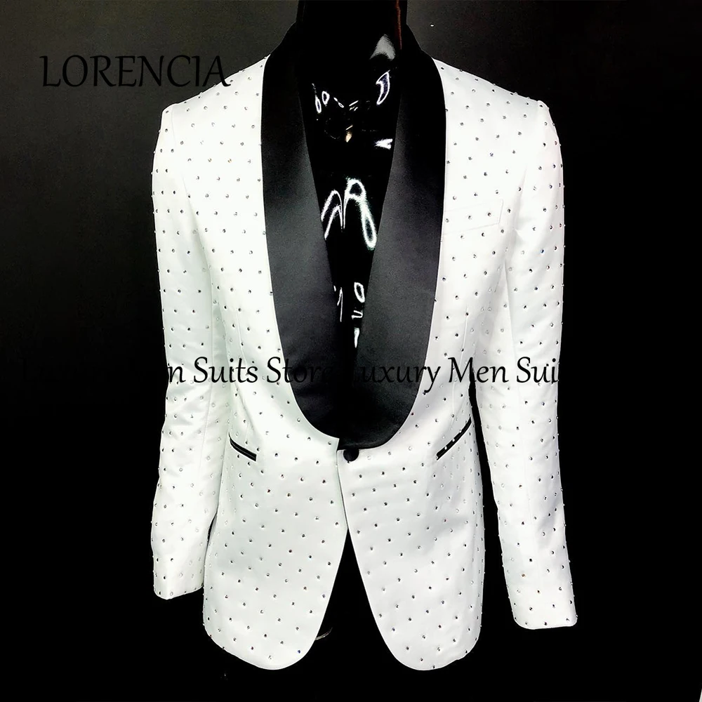 Мужские костюмы с кристаллами для отдыха, однобортные однобортные свадебные смокинги для жениха, 2025, блейзеры по индивидуальному заказу, брюки fatos de homem
Мужские костюмы с кристаллами для отдыха, однобортные однобортные свадебные смокинги для жениха, 2025, блейзеры по индивидуальному заказу, брюки fatos de homem