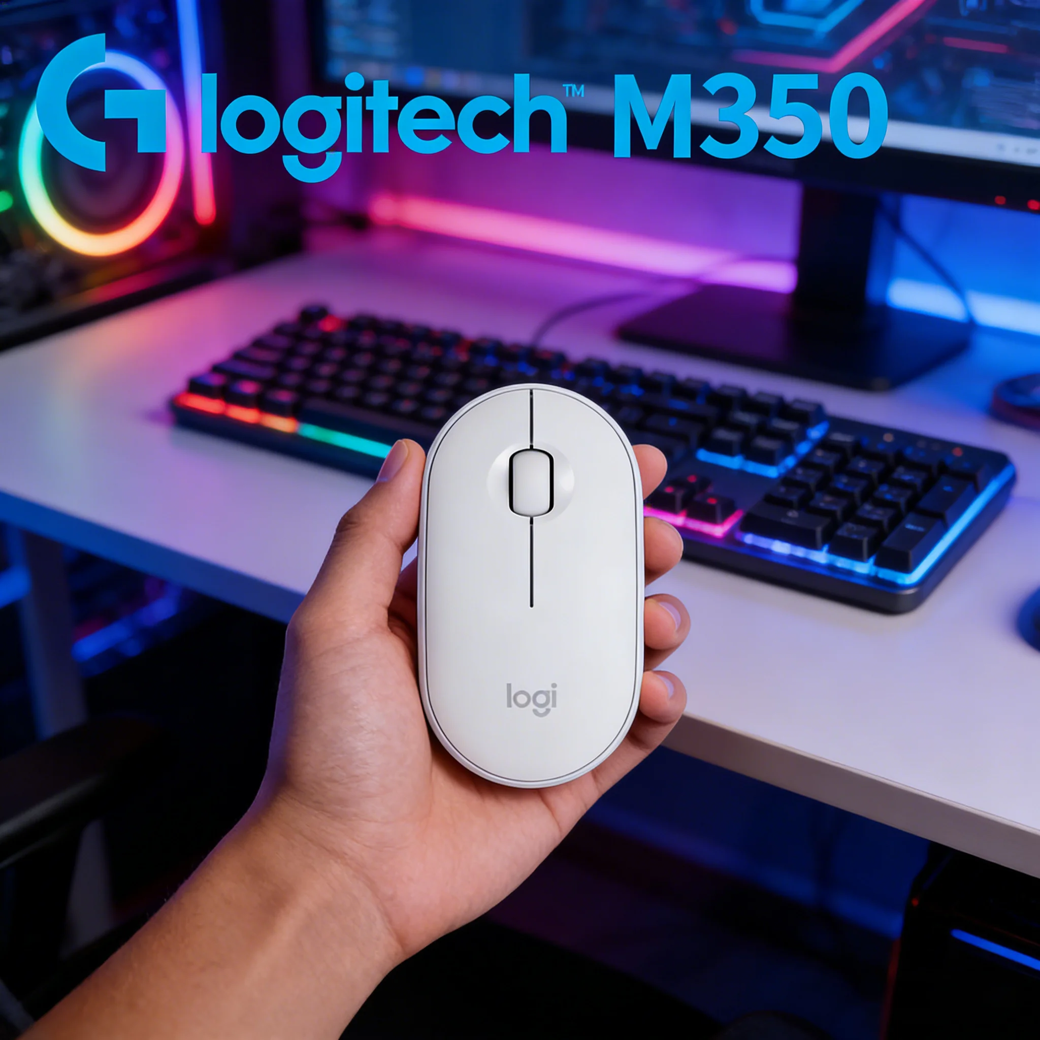 Logitech M350 Pebble Wireless Mouse Dual Connectivity Bluetooth 5.0 + USB Receiver For Laptop Computer
Logitech M350 Pebble Wireless Mouse Dual Connectivity Bluetooth 5.0 + USB Receiver For Laptop Computer